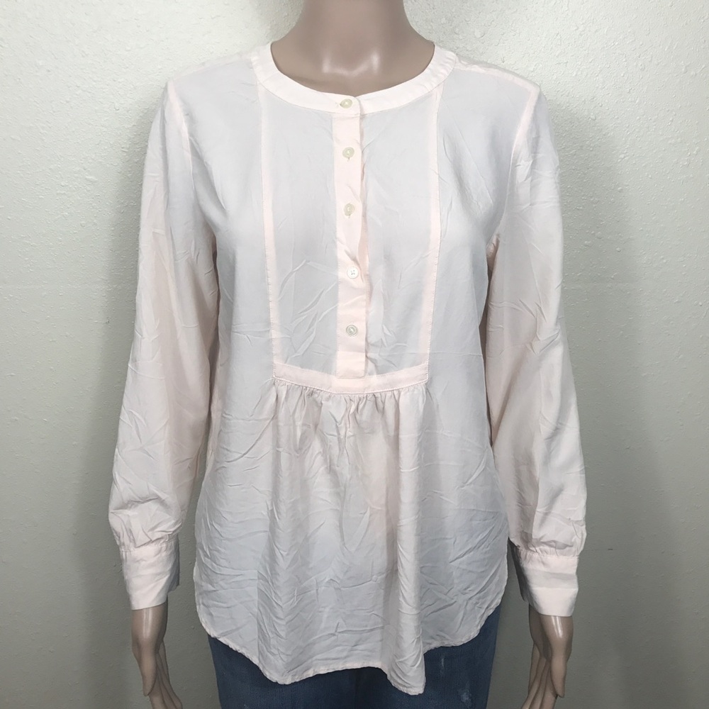 Ann Taylor Loft Pink Blouse Top Medium